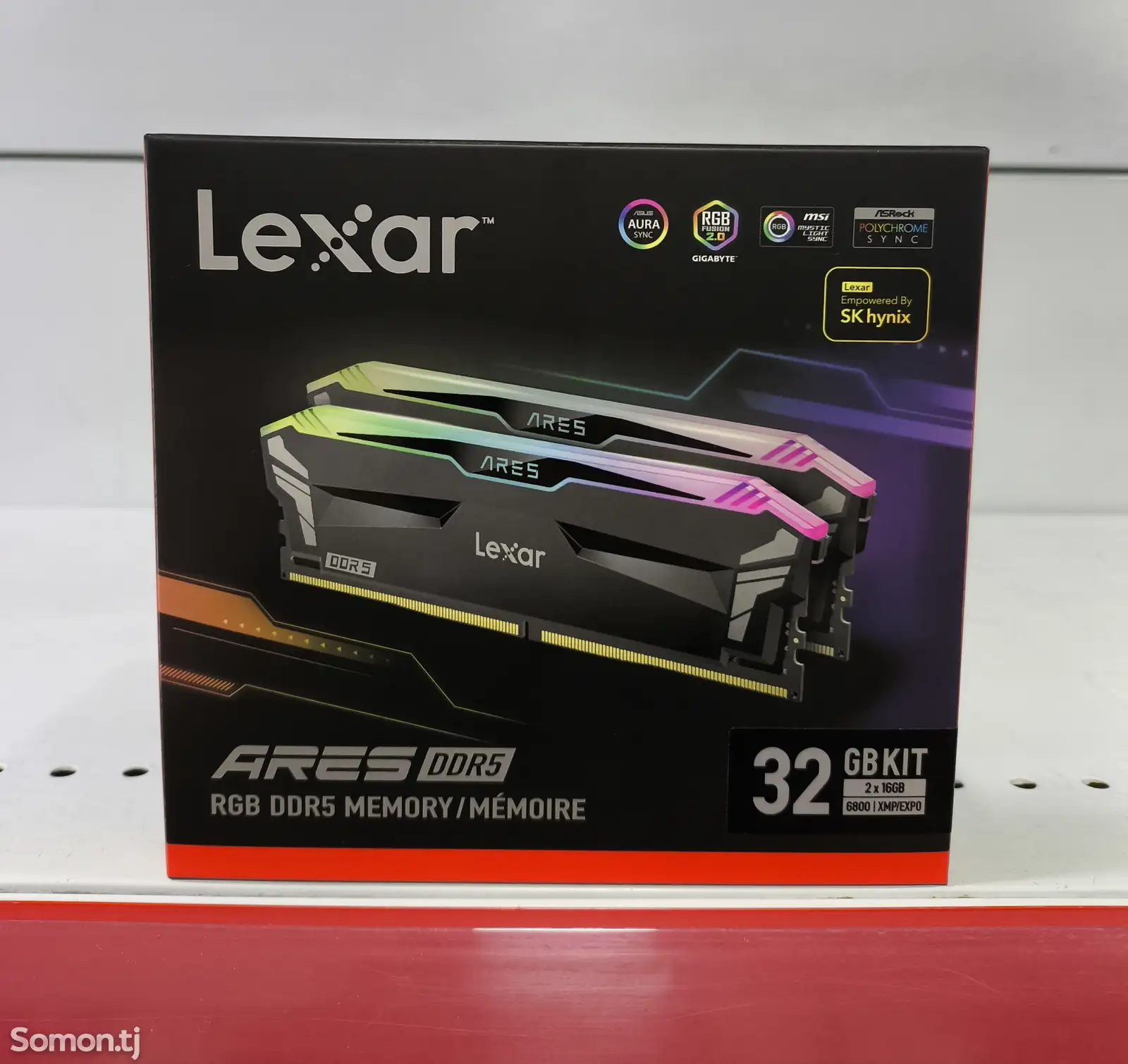 Оперативная память Lexar Ares RGB DDR5 32GB 6800MHz Kit 2x16GB-1