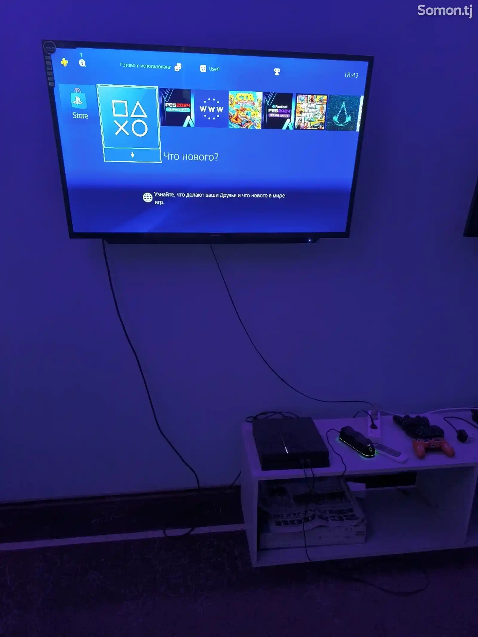 Игровые приставки Sony Playstation 4 + телевизор-1