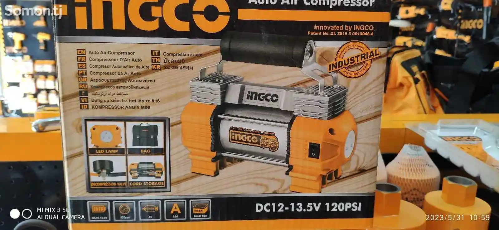 компрессор для шиномонтаж ingcco 18 A-6