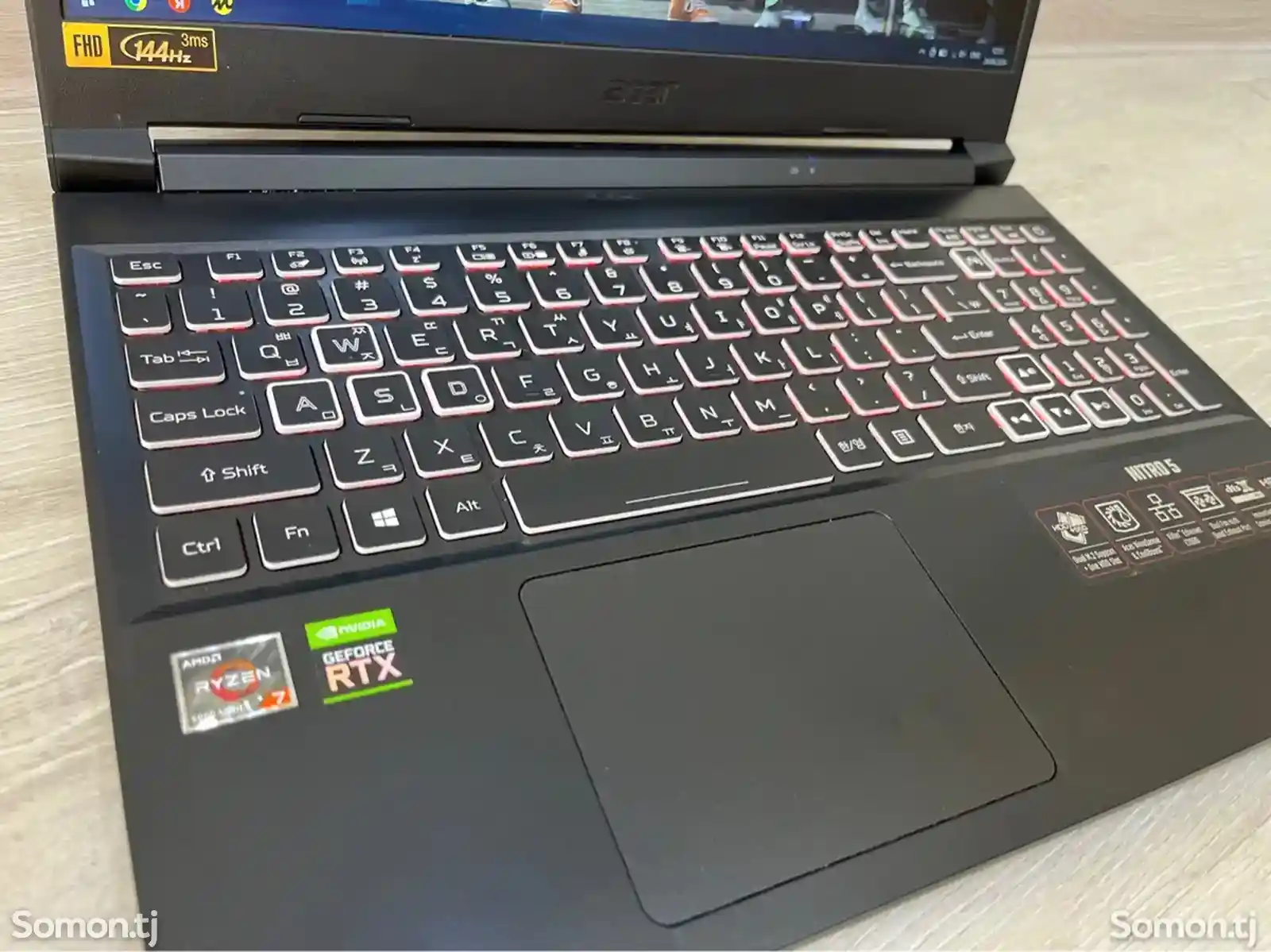 Ноутбук Acer ryzen 7, RTX 3050TI, 144Hz-7