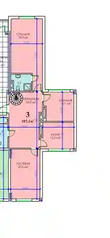 3-комн. квартира, 17 этаж, 107 м², И. Сомони-7