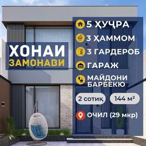 2 этажн. 5-комн. дом, 2 соток, Очил, 29мкр