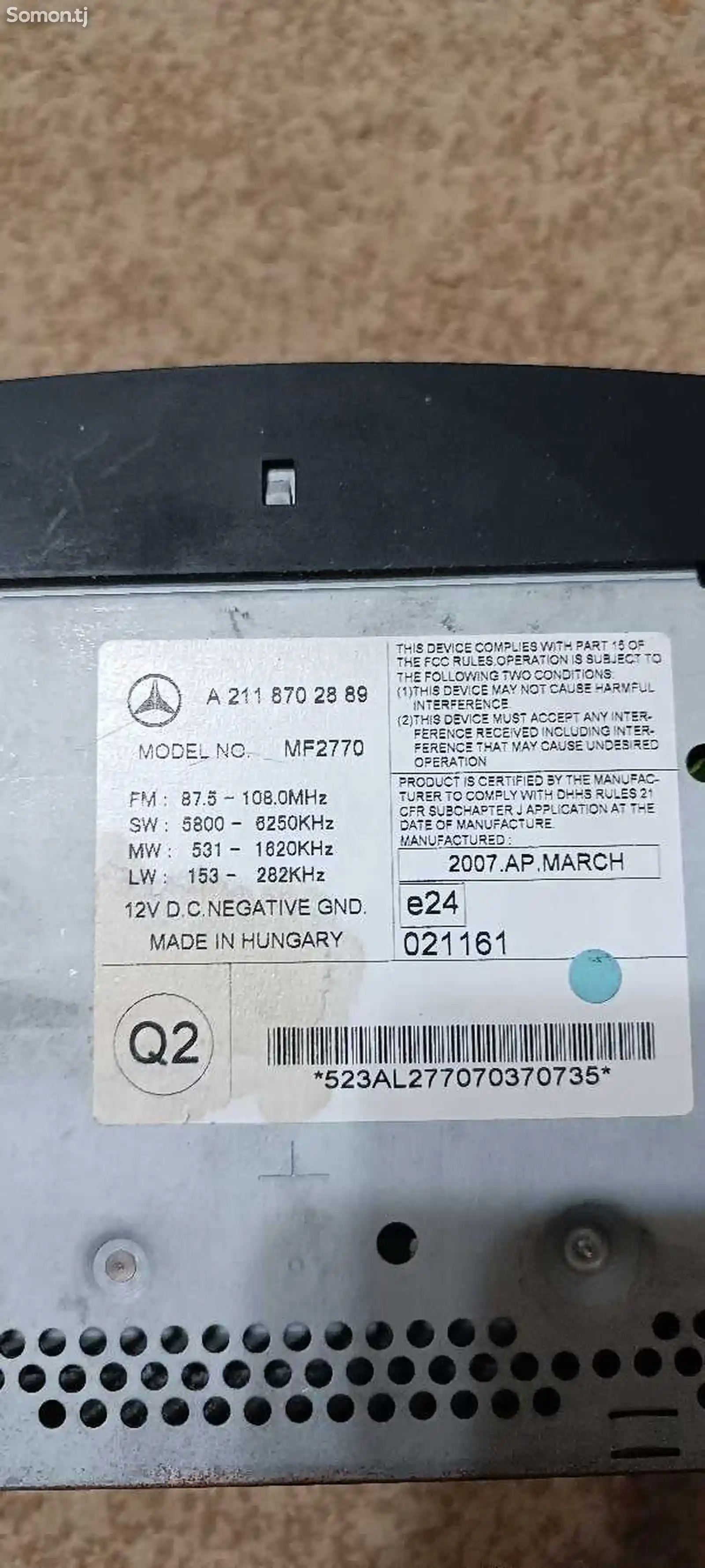 Штатная магнитола Mercedes-Benz W211-2
