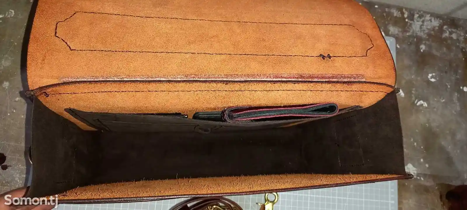 Мужской портфель из натуральной кожи-10