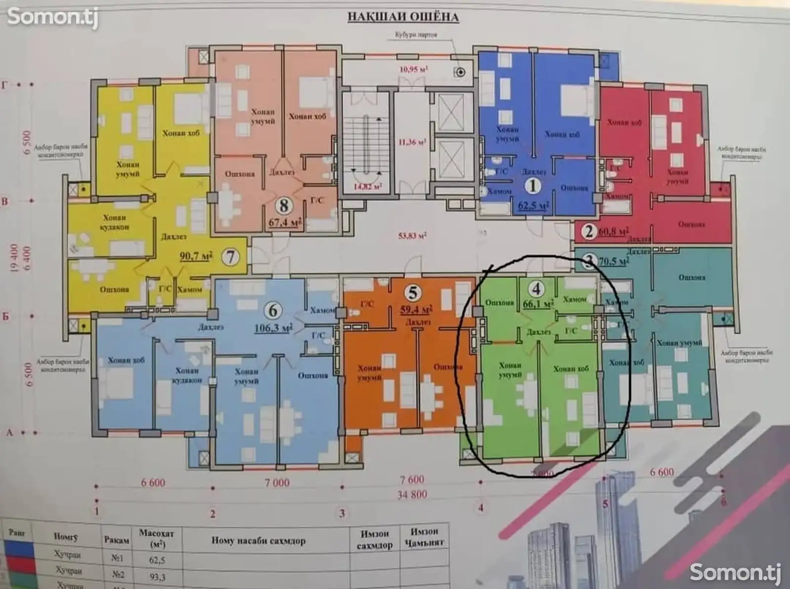 2-комн. квартира, 10 этаж, 66 м², Юск, Ашан-4