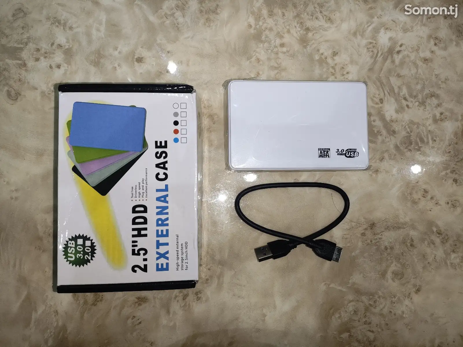 Адаптер 2.5 SATA HDD и SSD в белом корпусе