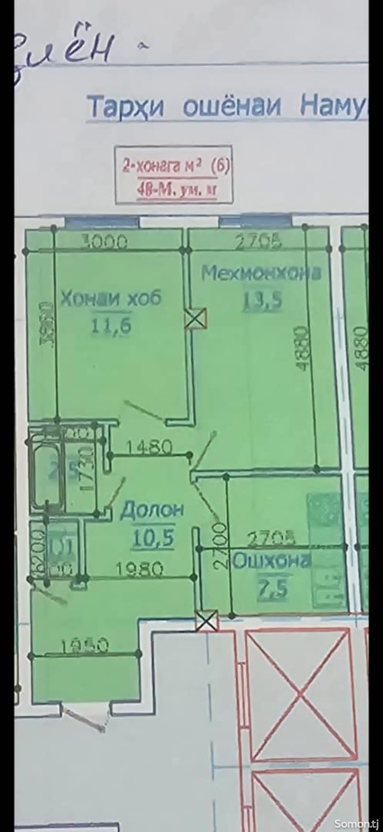 2-комн. квартира, 9 этаж, 48 м², Повороти Ленинград-1