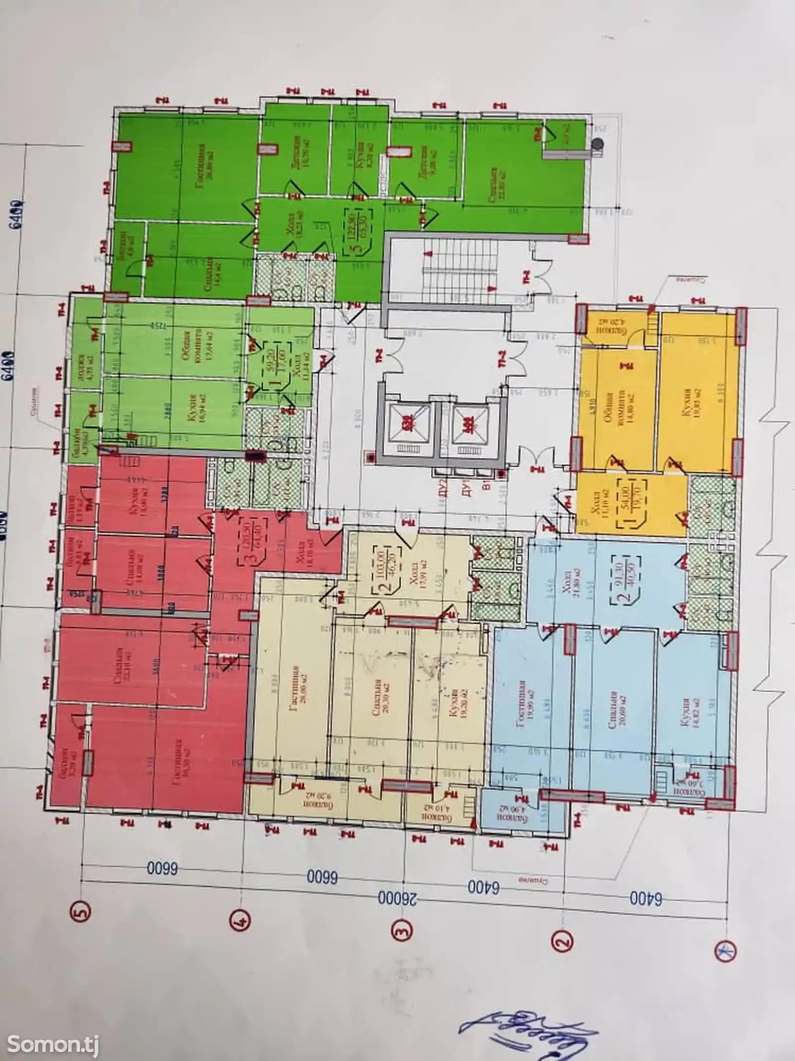 4-комн. квартира, 4 этаж, 150 м², Сомони-2