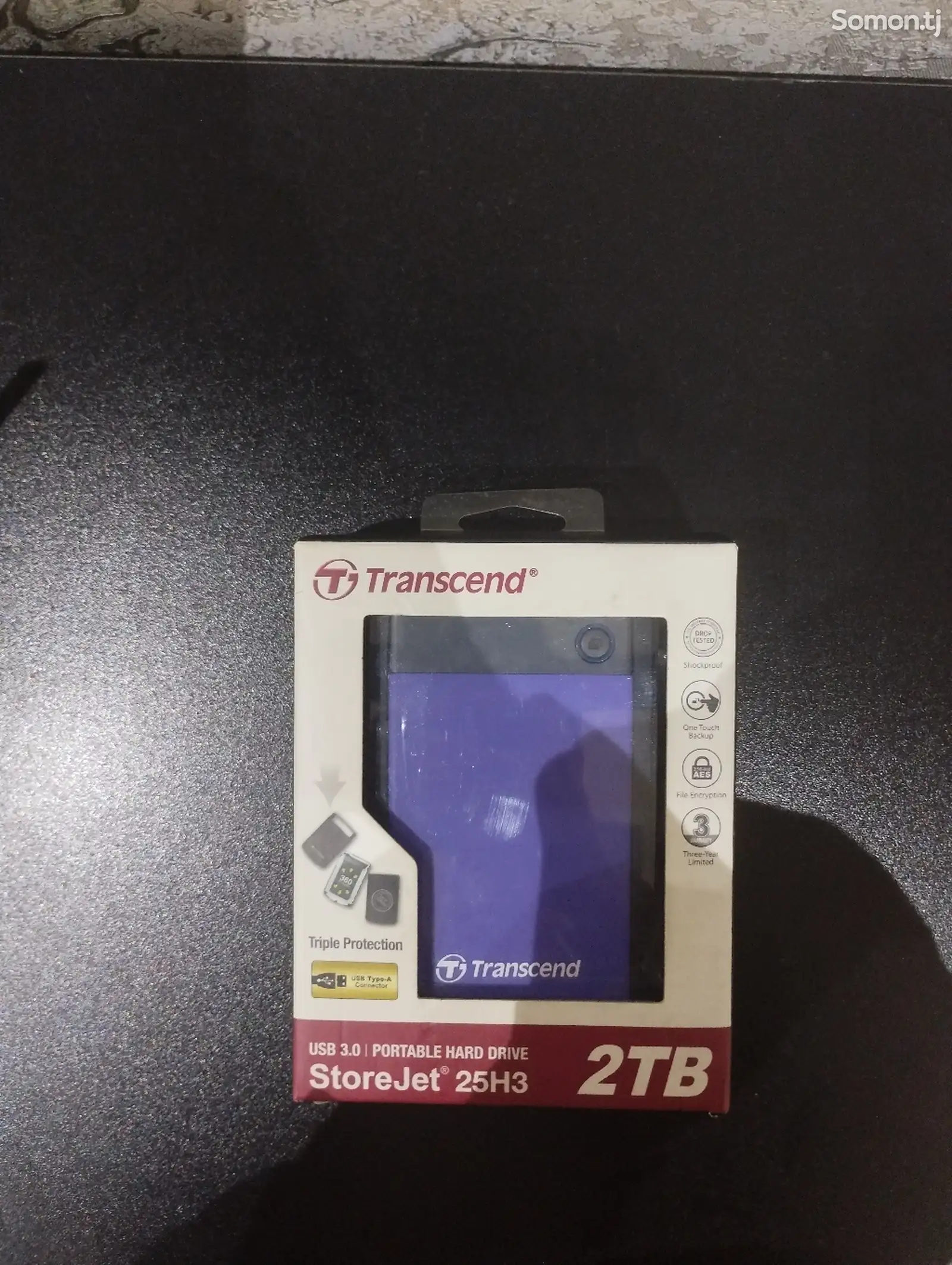 Внешний жесткий диск Transcend StoreJet 25H3, 2 ТБ, USB 3.1 Gen 1 TS2T-1