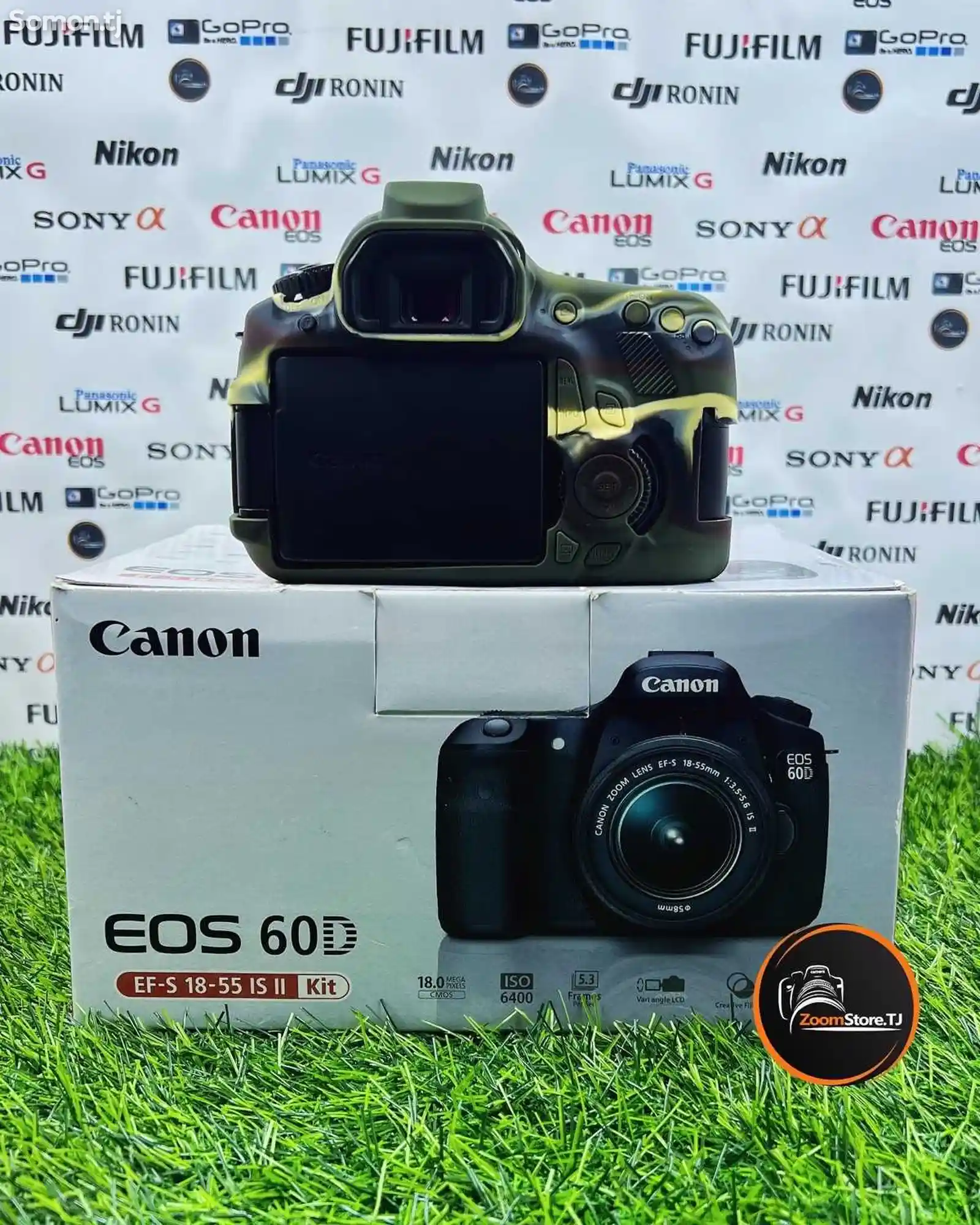 Фотоаппарат Canon 60D + объектив 55-250mm + вспышек-8