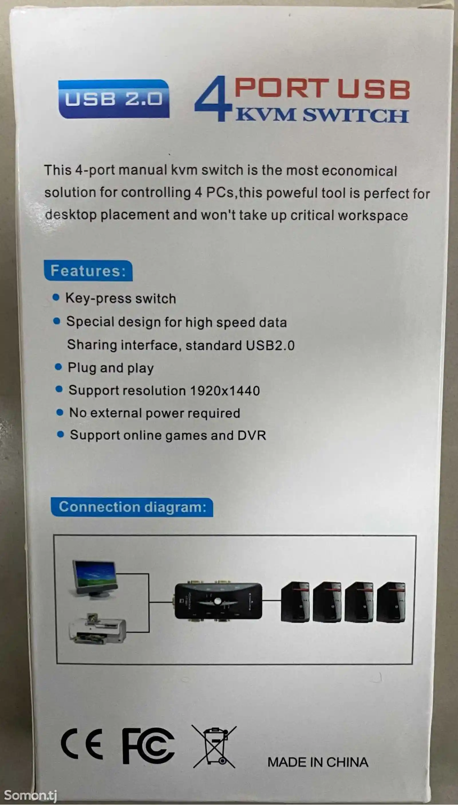 4-портовый Usb-Kvm-переключатель Vga-2