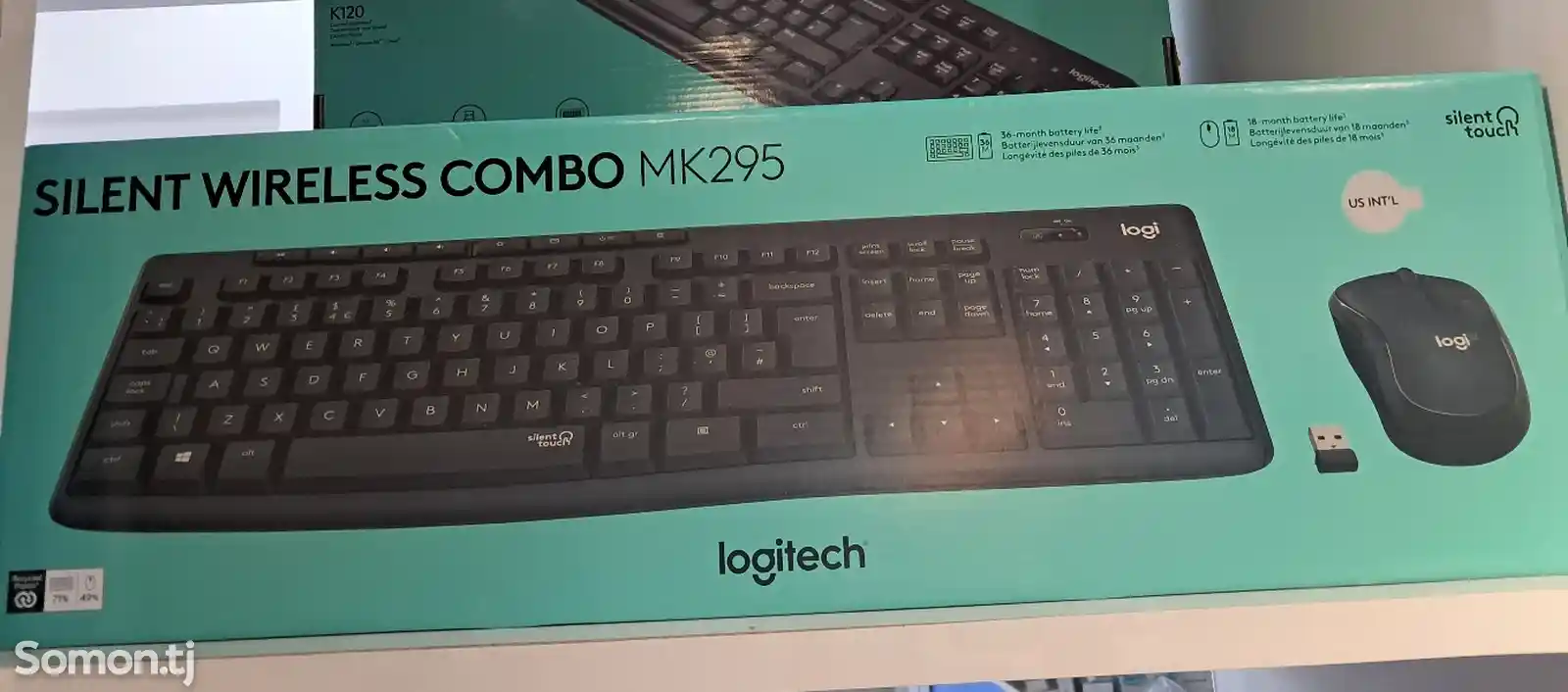 Logitech комплект мышь + клавиатура беспроводная МК295, черный