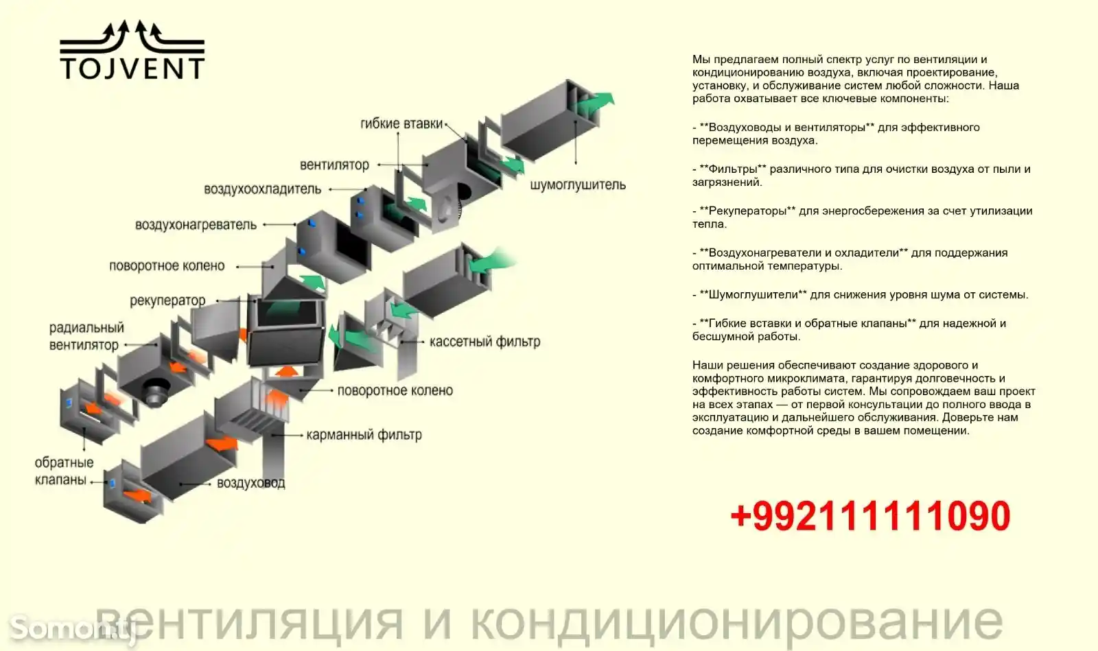 Услуги по вентиляции и кондиционированию воздуха-1