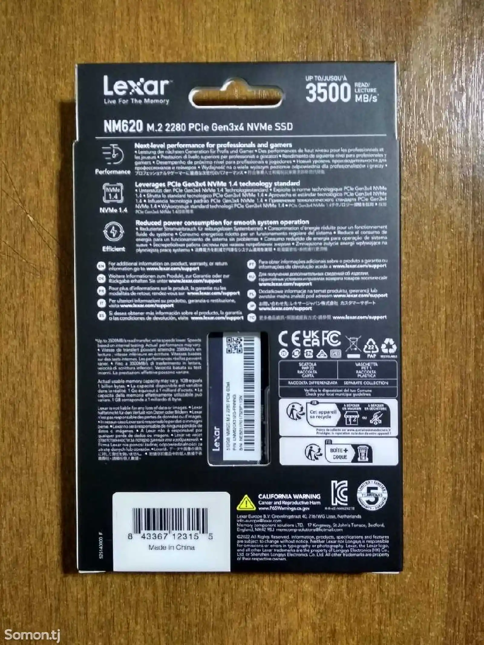 SSD накопитель Lexar NM620 M.2 512GB 3500MB/s-3