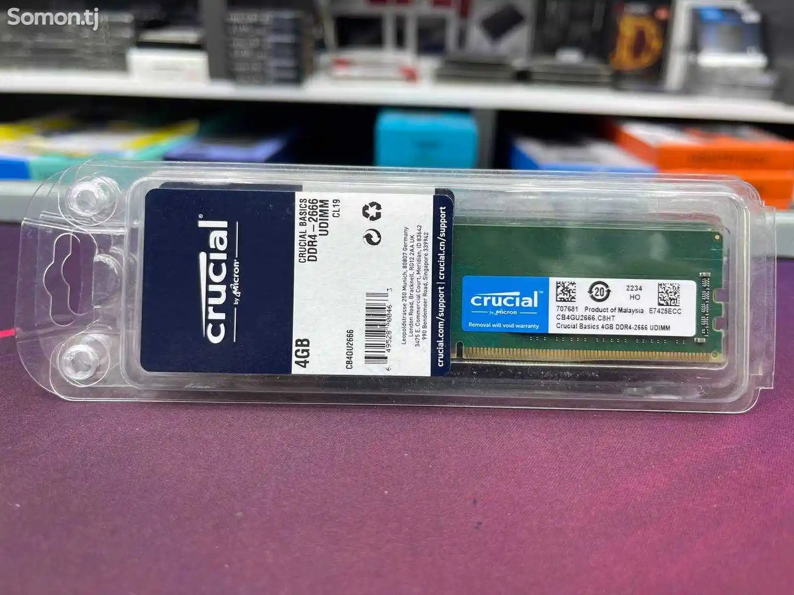 Оперативная память Crucial Basics 4gb DDR4 2666МГц-1
